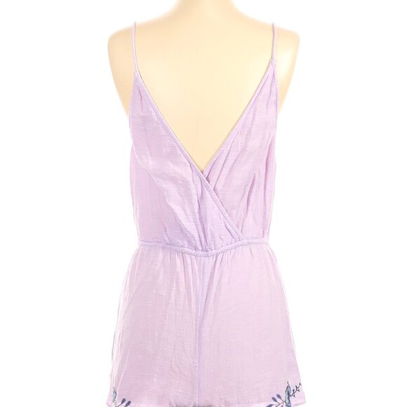 Intimately by Free People Lilac Floral Embroidered Romper S - Picture 3 of 3